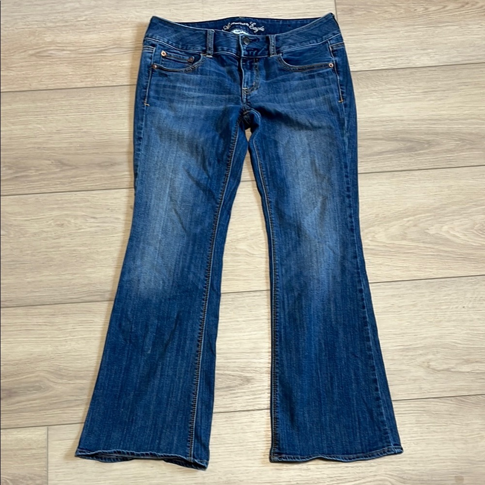 Vintage American Eagle artist boot cut blue jeans dark wash Size 6